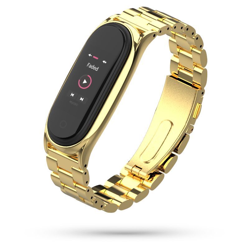 Tech-Protect Řemínek pro Xiaomi Mi Band 5 / 6 - Tech-Protect, Stainless Gold