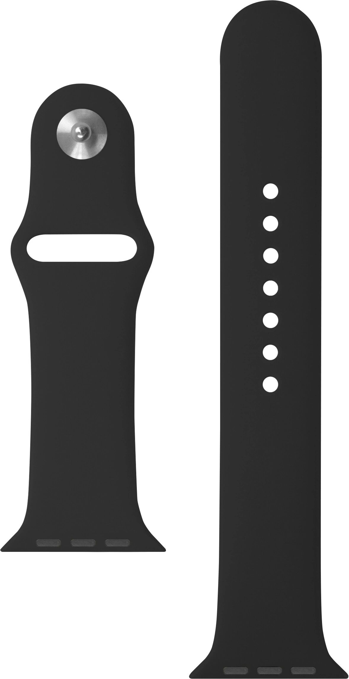 Xqisit Řemínek pro Apple Watch 42mm / 44mm / 45mm - Xqisit, Silicone Black
