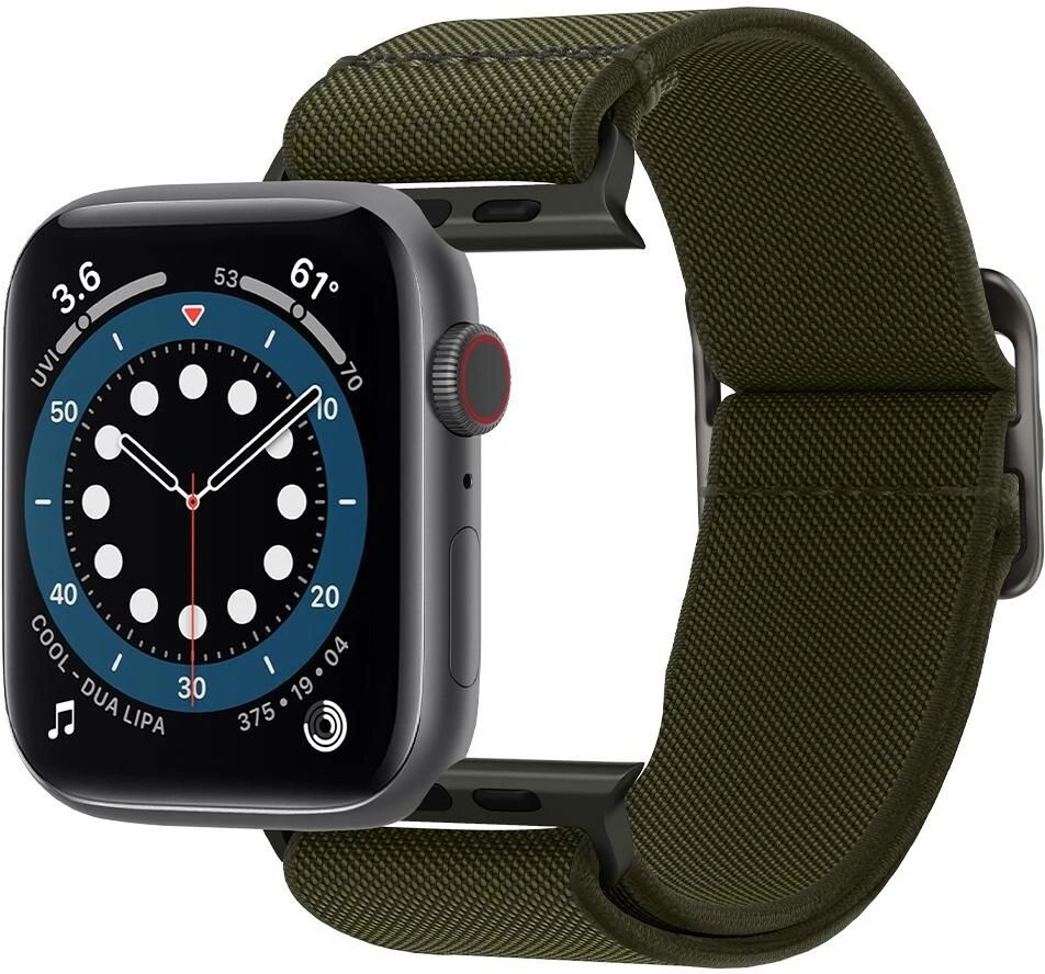 Spigen Řemínek pro Apple Watch 42mm / 44mm / 45mm - Spigen, Fit Lite Khaki