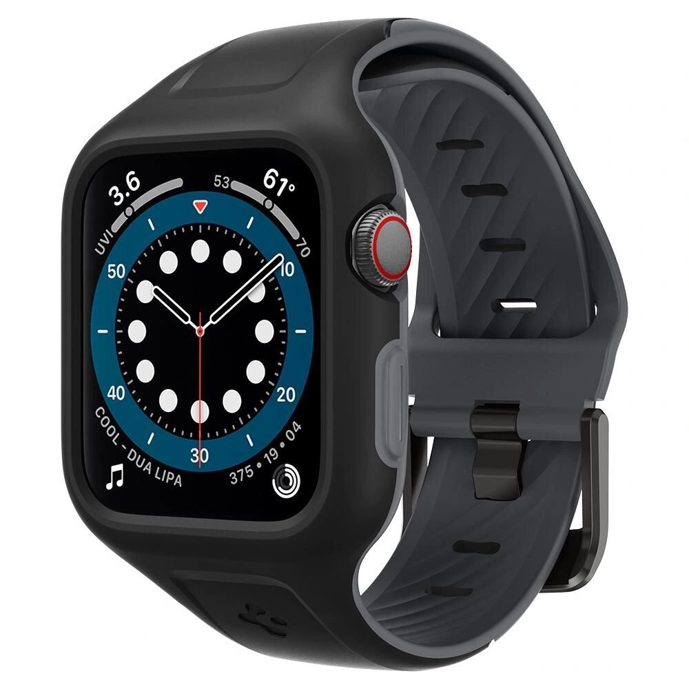 Spigen Řemínek s krytem pro Apple Watch 44mm - Spigen, Liquid Air Pro Black