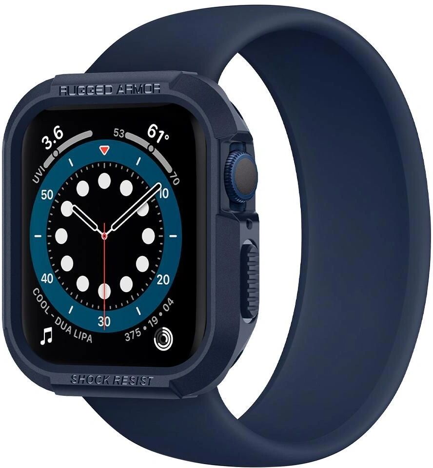 Spigen Ochranný kryt pro Apple Watch 44mm / 45mm - Spigen, Rugged Armor Blue