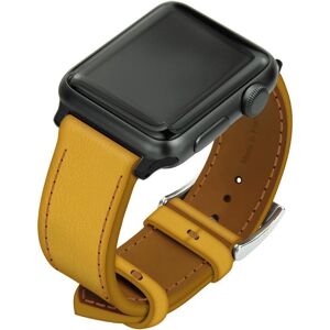 Noreve Lederarmband für Apple Watch Jaune soulèu Uhrengehäuse - Einlagen 38 / 40 / 41 mm schwarz + Dornschliesse, schwarz