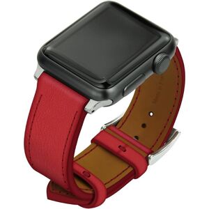 Noreve Lederarmband für Apple Watch Rouge troupelenc Uhrengehäuse - Einlagen 38 / 40 / 41 mm schwarz + Dornschliesse, schwarz