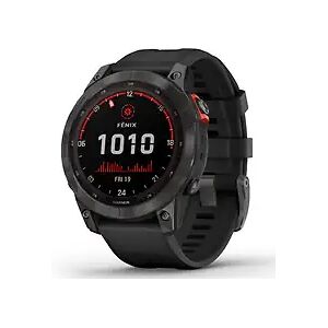 Garmin Fenix 7 47 mm schiefergrau am Silikonarmband schwarz [Wi-Fi, Solar Edition]