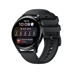 Huawei Watch 3 46 mm schwarz am Silikonarmband schwarz [Wi-Fi + 4G, Active Edition]