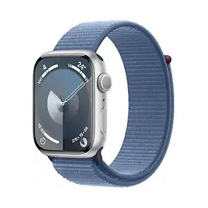 Apple Watch Series 9 45 mm Aluminiumgehäuse silber am Sport Loop winterblau [Wi-Fi]