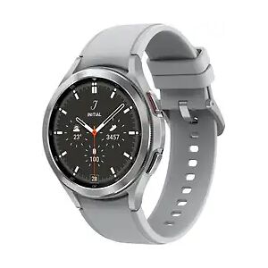 Samsung Galaxy Watch4 Classic 46 mm Edelstahlgehäuse silber am Silikonarmband silber [Wi-Fi + 4G]