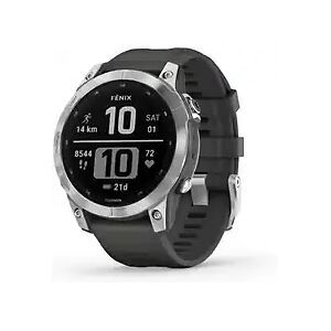 Garmin Fenix 7 47 mm silber am Silikonarmband graphit [Wi-Fi]