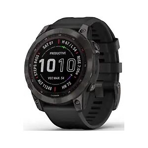 Garmin Fenix 7 47 mm schiefergrau am Silikonarmband schwarz [Wi-Fi, Sapphire Solar Edition]A1