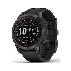 Garmin Fenix 7 47 mm schiefergrau am Silikonarmband schwarz [Wi-Fi, Sapphire Solar Edition]