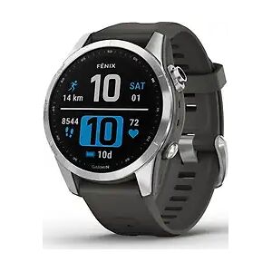 Garmin Fenix 7S 42 mm silber am Silikonarmband graphit [Wi-Fi]