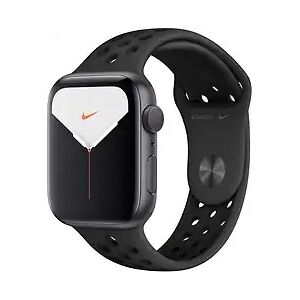 Apple Watch Nike Series 5 44 mm Aluminiumgehäuse space grau am Nike Sportarmband anthrazit/schwarz [Wi-Fi]A1