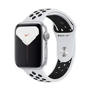 Apple Watch Nike Series 5 44 mm Aluminiumgehäuse silber am Nike Sportarmband pure platinum/schwarz [Wi-Fi]