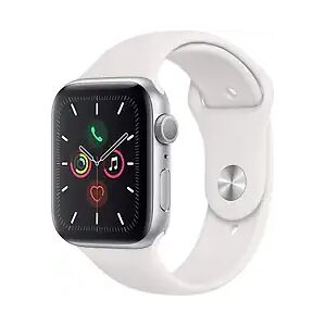 Apple Watch Series 5 44 mm Aluminiumgehäuse silber am Sportarmband weiß [Wi-Fi]A1