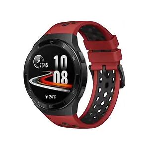 Huawei Watch GT 2e 46 mm schwarz am Silikonarmband lava red