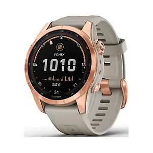 Garmin Fenix 7S 42 mm roségold am Silikonarmband beige [Wi-Fi, Solar Edition]A1