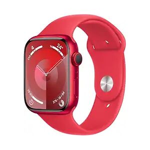 Apple Watch Series 9 45 mm Aluminiumgehäuse rot am Sportarmband M/L rot [Wi-Fi + Cellular, (PRODUCT) RED Special Edition]
