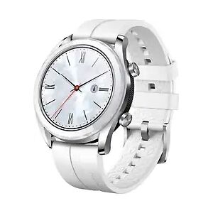 Huawei Watch GT 42,8 mm silber am Silikonarmband white [Elegant Edition]A1