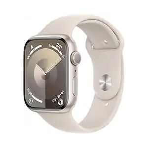 Apple Watch Series 9 45 mm Aluminiumgehäuse polarstern am Sportarmband M/L polarstern [Wi-Fi]
