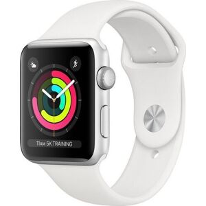 Apple Watch Series 3 (2017)   42 mm   Aluminium   GPS   silber   Sportarmband weiß