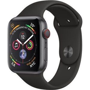 Apple Watch Series 4 (2018)   44 mm   Aluminium   GPS + Cellular   grau   Sportarmband schwarz