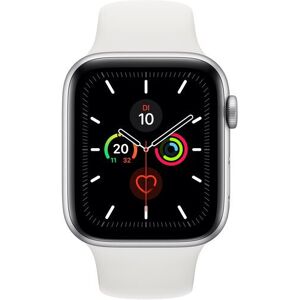 Apple Watch Series 5 (2019)   44 mm   Aluminium   GPS   silber   Sportarmband weiß