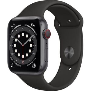 Apple Watch Series 6 Aluminium 44 mm (2020)   GPS + Cellular   spacegrau   Sportarmband schwarz