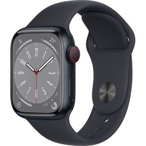 Apple Watch Series 8 Aluminium 41 mm (2022)   GPS + Cellular   Mitternacht   Sportarmband Mitternacht S/M + M/L