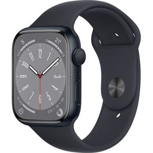 Apple Watch Series 8 Aluminium 45 mm (2022)   GPS   Mitternacht   Sportarmband Mitternacht M/L