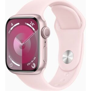 Apple Watch Series 9 Aluminium 41 mm (2023)   GPS   rosé   Sportarmband hellrosa S/M