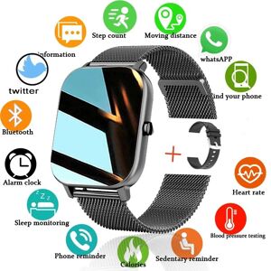 Wula Mall 2024 Smart Watch Für Männer Frauen Geschenk 1,8 Zoll Full Touch Screen Sport Fitness Uhren Bluetooth Anrufe Digitale Smartwatch Armbanduhr