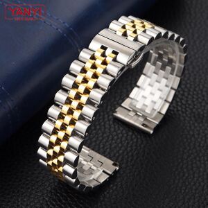 Freesh New Stainless Steel Watchband 12-24mm Watches Strap Solid Metal Watch Band 316l Stainless Steel Bracelet Butterfly Buckle