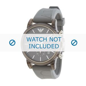 Giorgio Armani Uhrenarmband AR1055 Silikon Grau 20mm