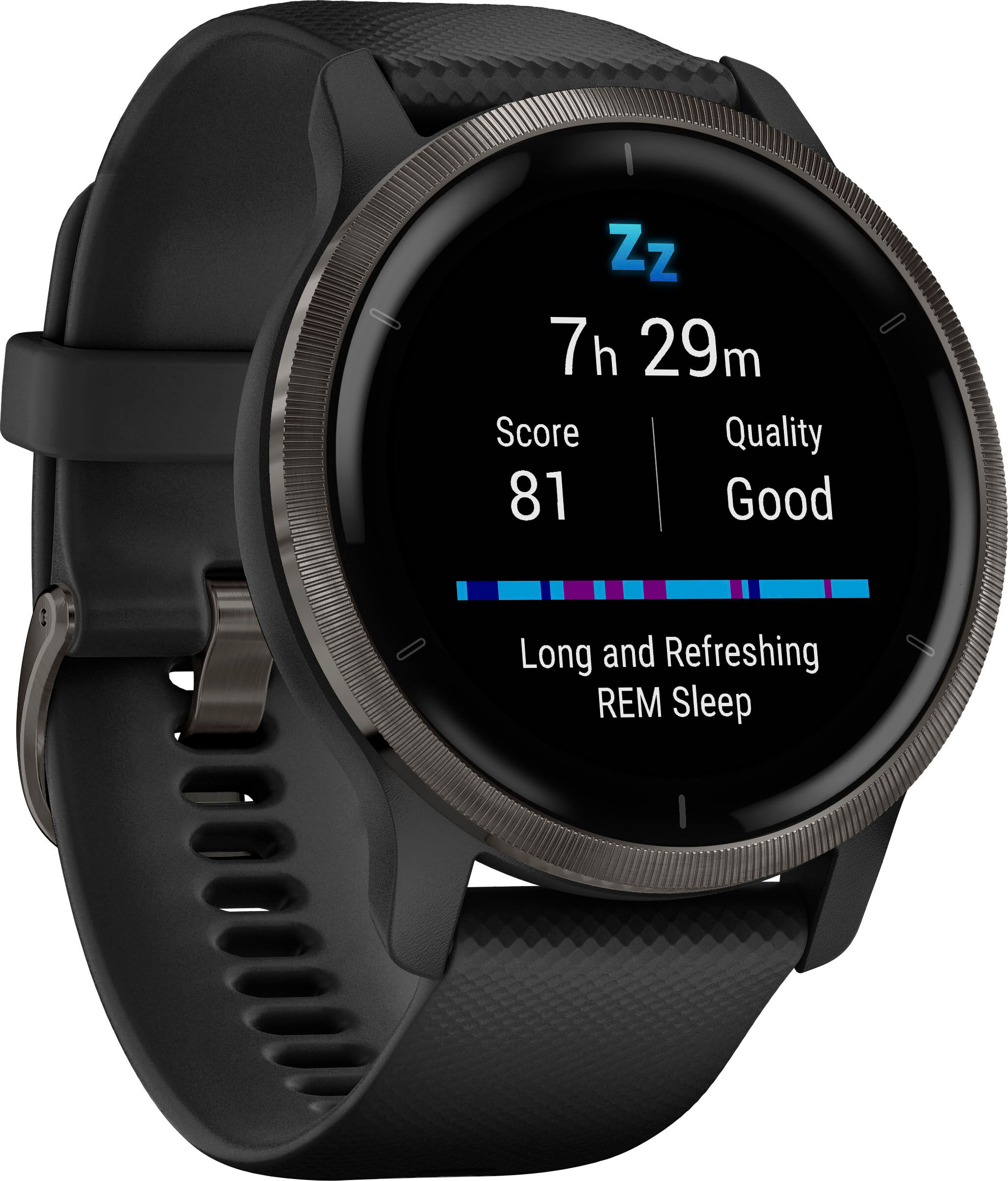 Smartwatch GARMIN "Venu 2" Smartwatches schwarz Fitness-Tracker 25 vorinstallierten Sport-Apps