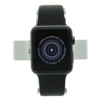 Apple Watch (Series 1) 42mm Aluminiumgehäuse Spacegrau mit Sportarmband Schwarz Aluminium Spacegrau