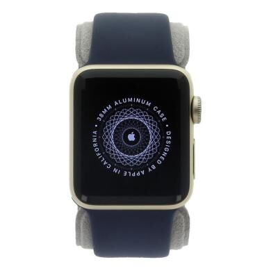 Apple Watch Series 2 Aluminiumgehäuse gold 38mm mit Sportarmband mitternachtsblau aluminium gold