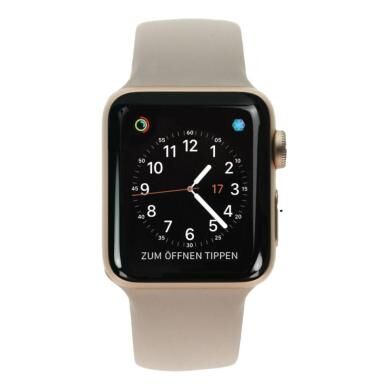 Apple Watch Series 3 Aluminiumgehäuse gold 38mm mit Sportarmband sandrosa (GPS + Cellular) aluminium gold