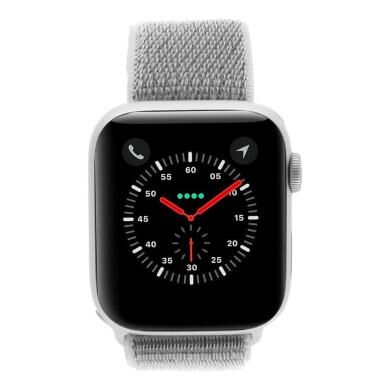 Apple Watch Series 4 Aluminiumgehäuse silber 44mm mit Sport Loop muschelgrau (GPS + Cellular) aluminium silber