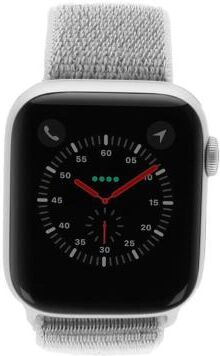 Apple Watch Series 4 Nike+ Aluminiumgehäuse silber 44mm mit Sport Loop weiss (GPS + Cellular) aluminium silber