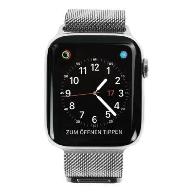 Apple Watch Series 4 Edelstahl silber 44mm mit Milanaise-Armband silber (GPS + Cellular) edelstahl silber