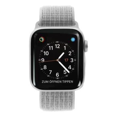 Apple Watch Series 4 Nike+ Aluminiumgehäuse silber 40mm mit Sport Loop muschelgrau (GPS+Cellular) aluminium silber