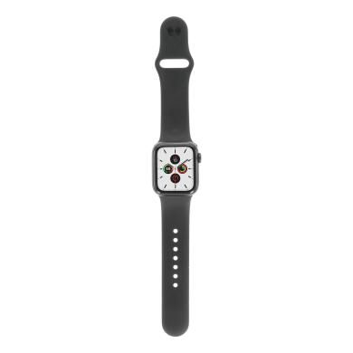 Apple Watch Series 5 Aluminiumgehäuse grau 40mm mit Sportarmband schwarz (GPS) grau