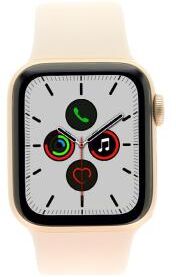 Apple Watch Series 5 Aluminiumgehäuse gold 40mm mit Sportarmband sandrosa (GPS + Cellular) gold