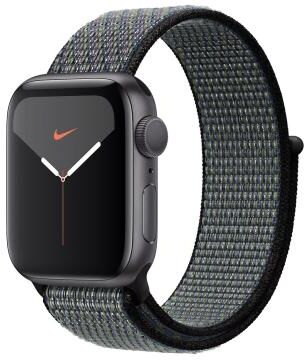 Apple Watch Series 4 Nike+ Aluminiumgehäuse grau 40mm mit Sport Loop schwarz (GPS) grau