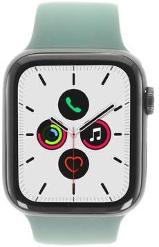 Apple Watch Series 5 Aluminiumgehäuse grau 44mm mit Sportarmband piniengrün (GPS + Cellular) piniengrün