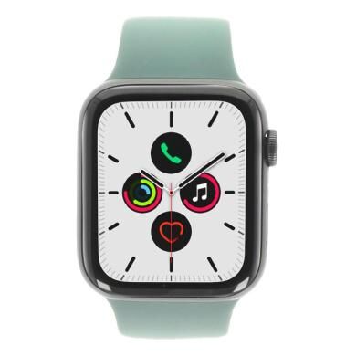 Apple Watch Series 5 Aluminiumgehäuse grau 44mm mit Sportarmband piniengrün (GPS + Cellular) piniengrün
