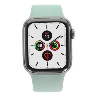 Apple Watch Series 5 Aluminiumgehäuse grau 40mm mit Sportarmband piniengrün (GPS) grau