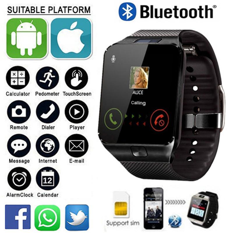Globus Dz09 Bluetooth Smart Watch 1,56“ Herren Android Phone Wasserdichte Sportuhr Schrittzähler Herzfrequenzerkennung Kamera Sim-Karte Sprechen