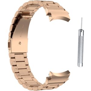 My Store For Samsung Galaxy Watch4 / Watch4 Classic Three Strains Steel Watch Band(Rose Gold)