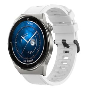 My Store For Huawei Watch GT3 Pro 43mm 20mm Solid Color Soft Silicone Watch Band(White)